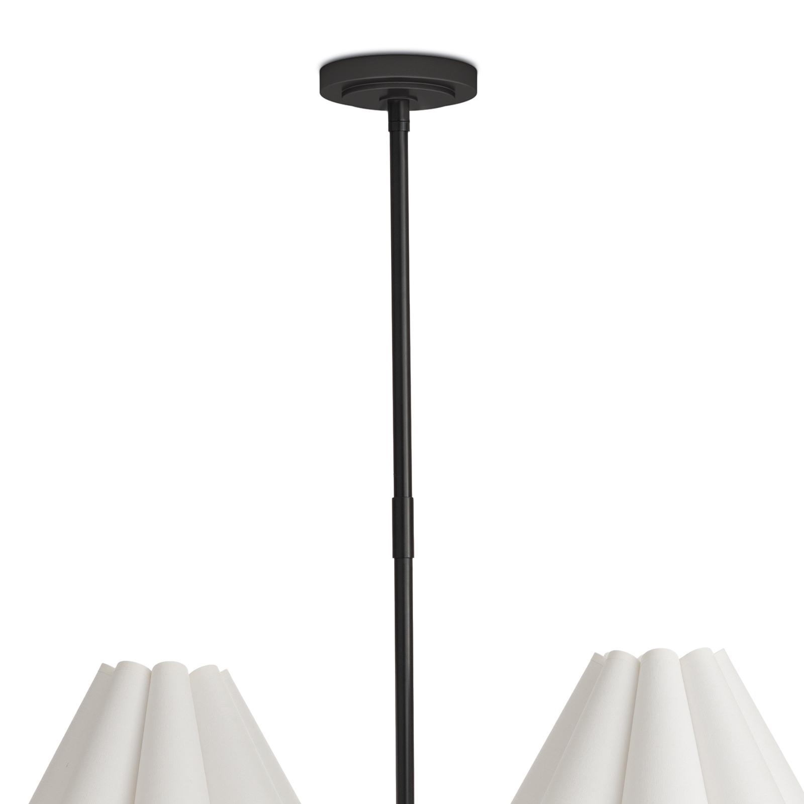 Polly Black Metal Chandelier with White Shade | Regina Andrew Detroit